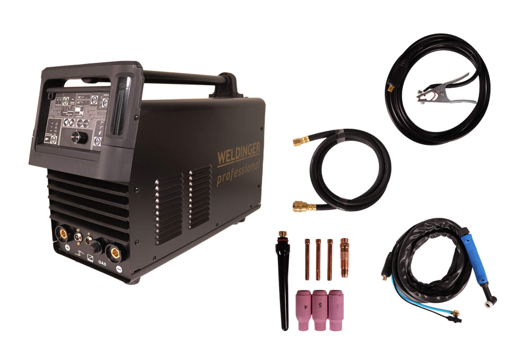خرید از آمازون - اینورتر جوشکاری دیجیتال حرفه ای TIG WELDINGER WE 250P AC/DC برای آلومینیوم 250 A با پالس 2T 4T S4T حافظه کاری سه حالته 5 سال ضمانت