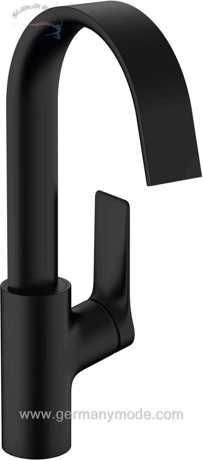 شیر مخلوط روشویی پایه بلند هانس گروهه آلمان Hansgrohe Vivenis 210 Einhebel Waschtischmischer mit Schwenkauslauf mattschwarz 75032670