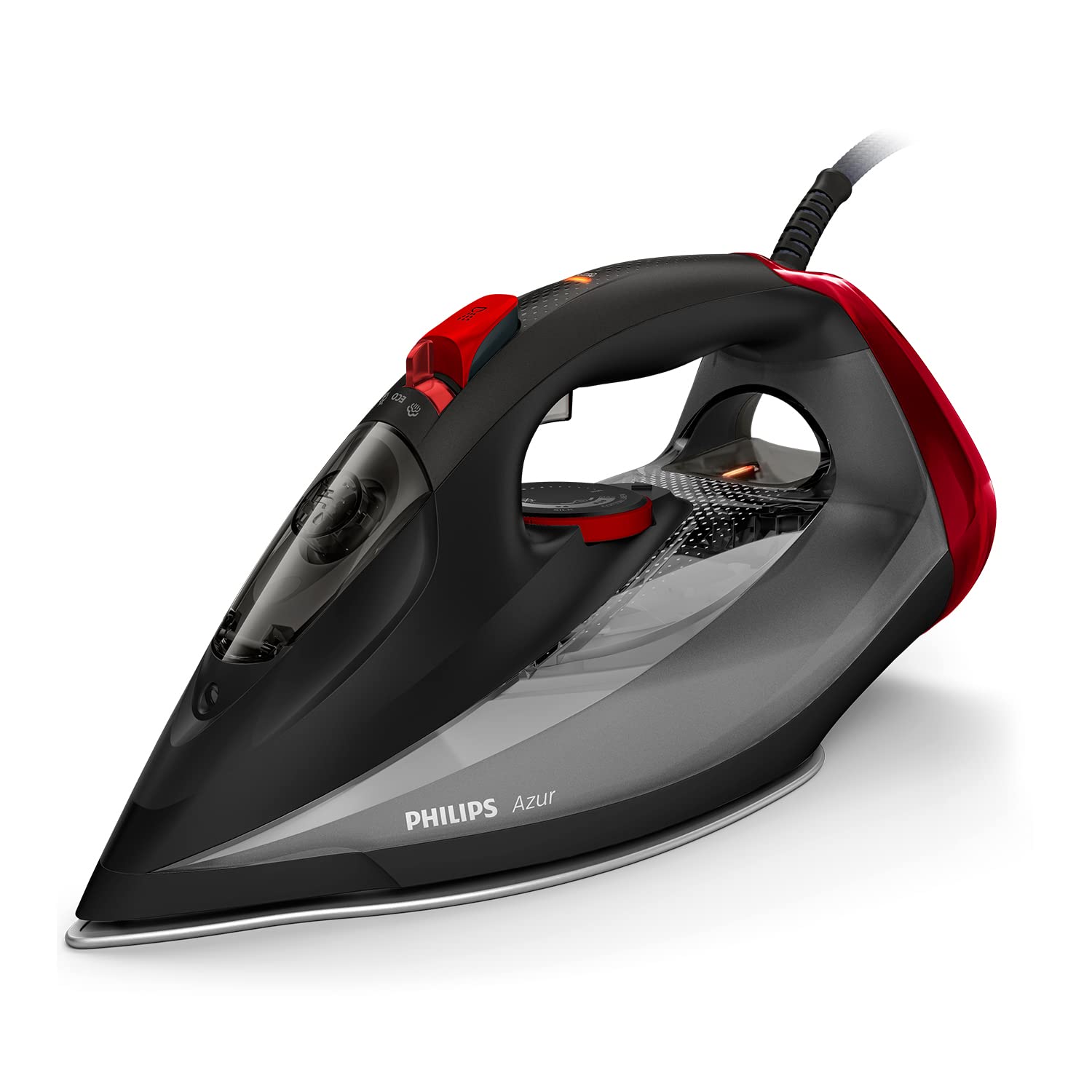 خرید از آمازون - Philips Azur Dampfbügeleisen – 2600 W, konstante Dampfleistung 50 g/min, Dampfstoß 250 g, SteamGlide Advanced Bügelsohle, schwarz (GC4567/80)