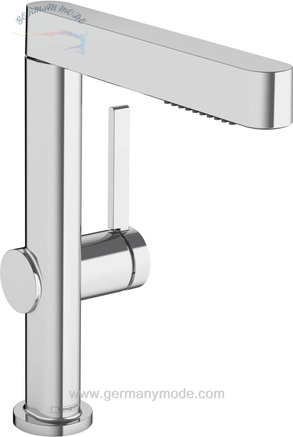 شیر مخلوط روشویی پایه بلند هانس گروهه آلمان Hansgrohe Finoris 230 mit Ablaufgarnitur 76063 chrom 76063000
