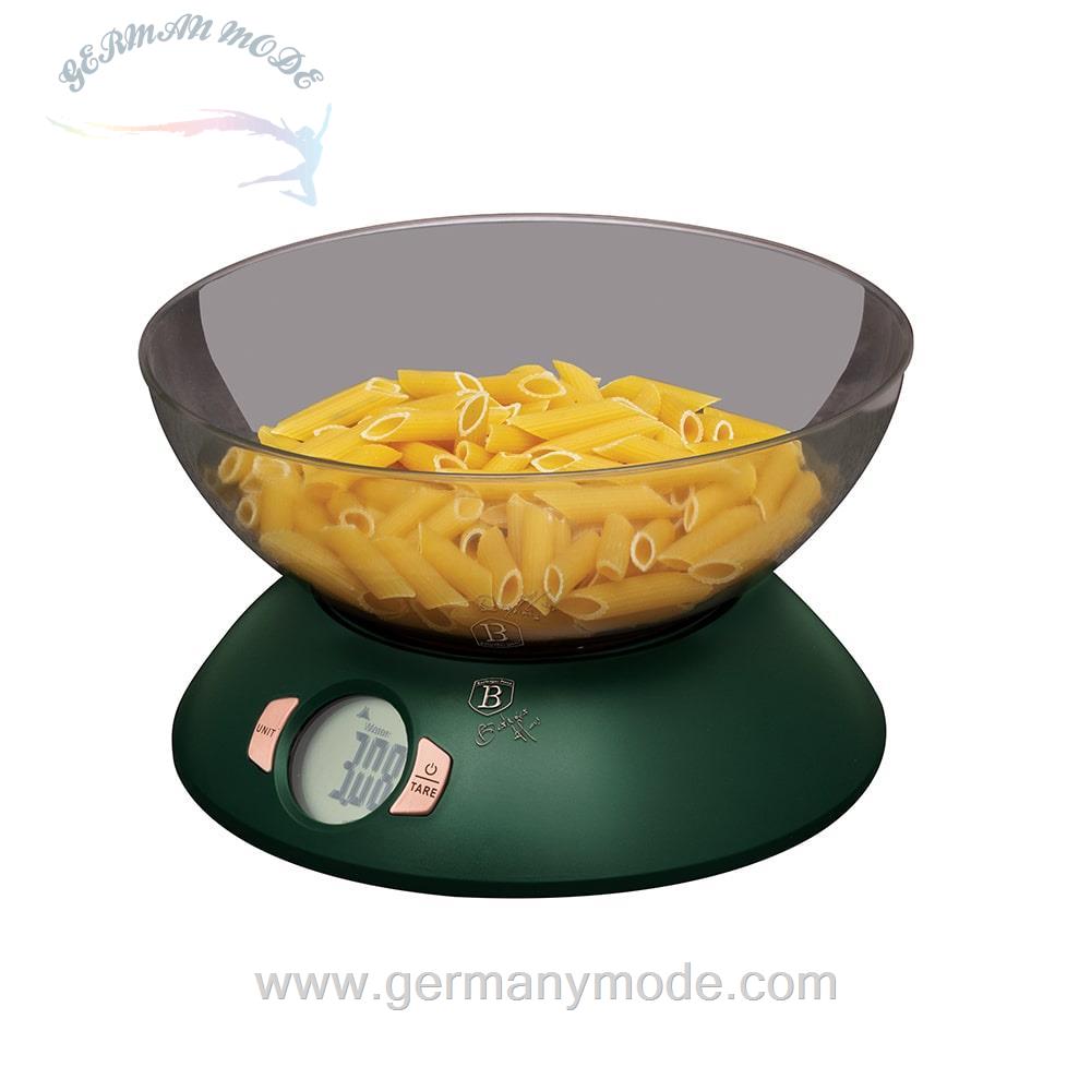 ترازو دیجیتال آشپزخانه برلینگر هاوس مجارستان BERLINGER HAUS KITCHEN SCALE WITH A BOWL BH-9292 EMERALD COLLECTION