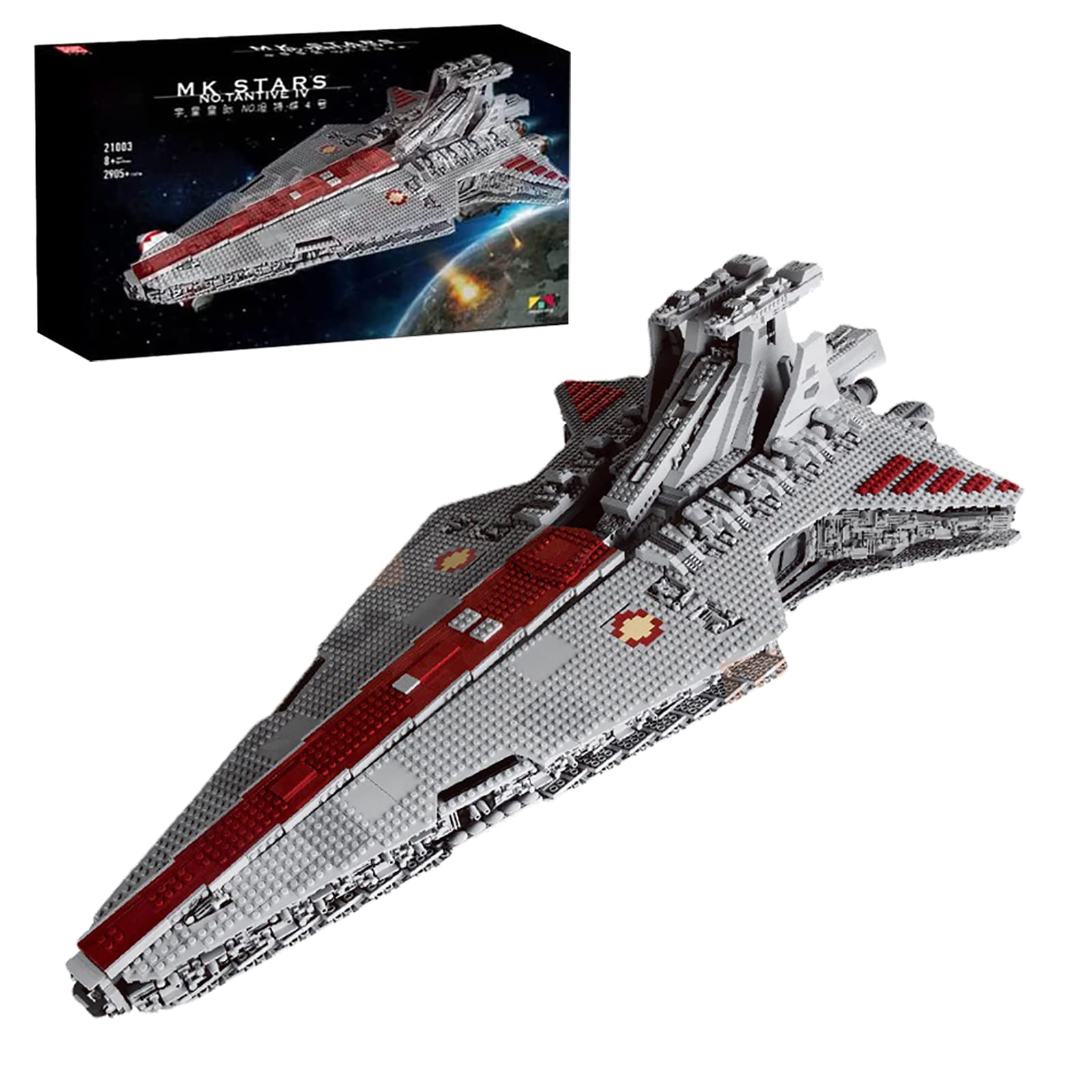 خرید از آمازون - Mold Yokes Attack Cruiser مدل 6685 Pieces Venator Class Republic Cruiser Attack Mega Cruiser سازگار با Lego Star Wars