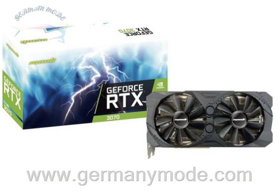 کارت گرافیک حافظه 8 گیگابایت مانلی Manli GeForce RTX 3070 8GB Twin LHR Grafikkarte (8 GB, GDDR6, Twin Fan)