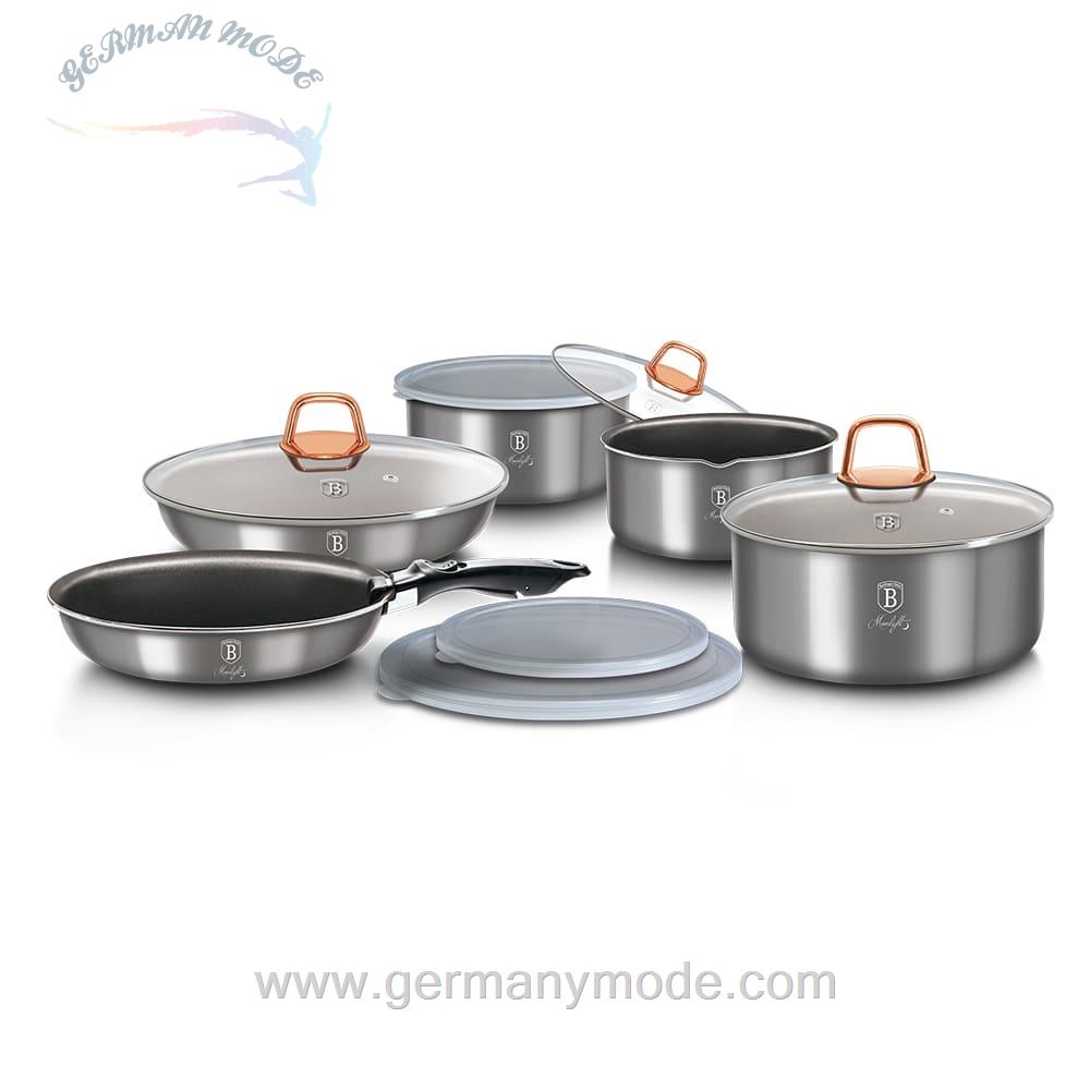 سرویس قابلمه ماهیتابه 12 پارچه برلینگر هاوس مجارستان BerlingerHaus12-PIECE COOKWARE SET BH/6102 MOONLIGHT COLLECTION