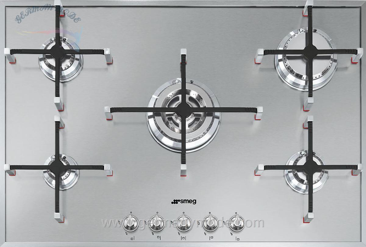 اجاق گاز صفحه ای اسمگ ایتالیا Smeg PX7502DE Edelstahl Gaskochfeld