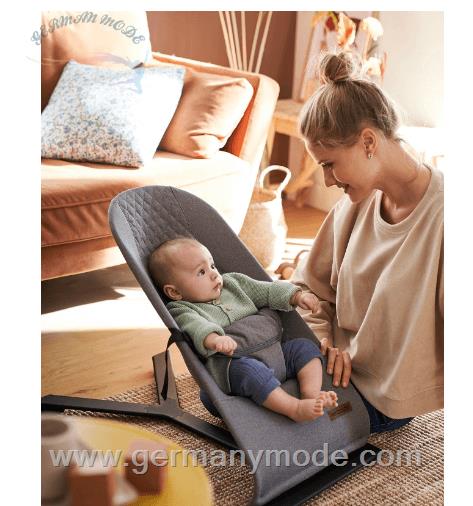 نی نی لای لای نوزاد ورت فرانسه Vertbaudet Babywippe Babyplum II - grau/anthrazit