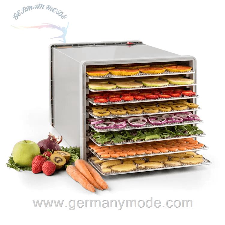 خشک کن میوه کلارشتاین آلمان Klarstein Fruit Jerky Steel 6 Dörrautomat Silber 68 C 630 watt 8 Etagen