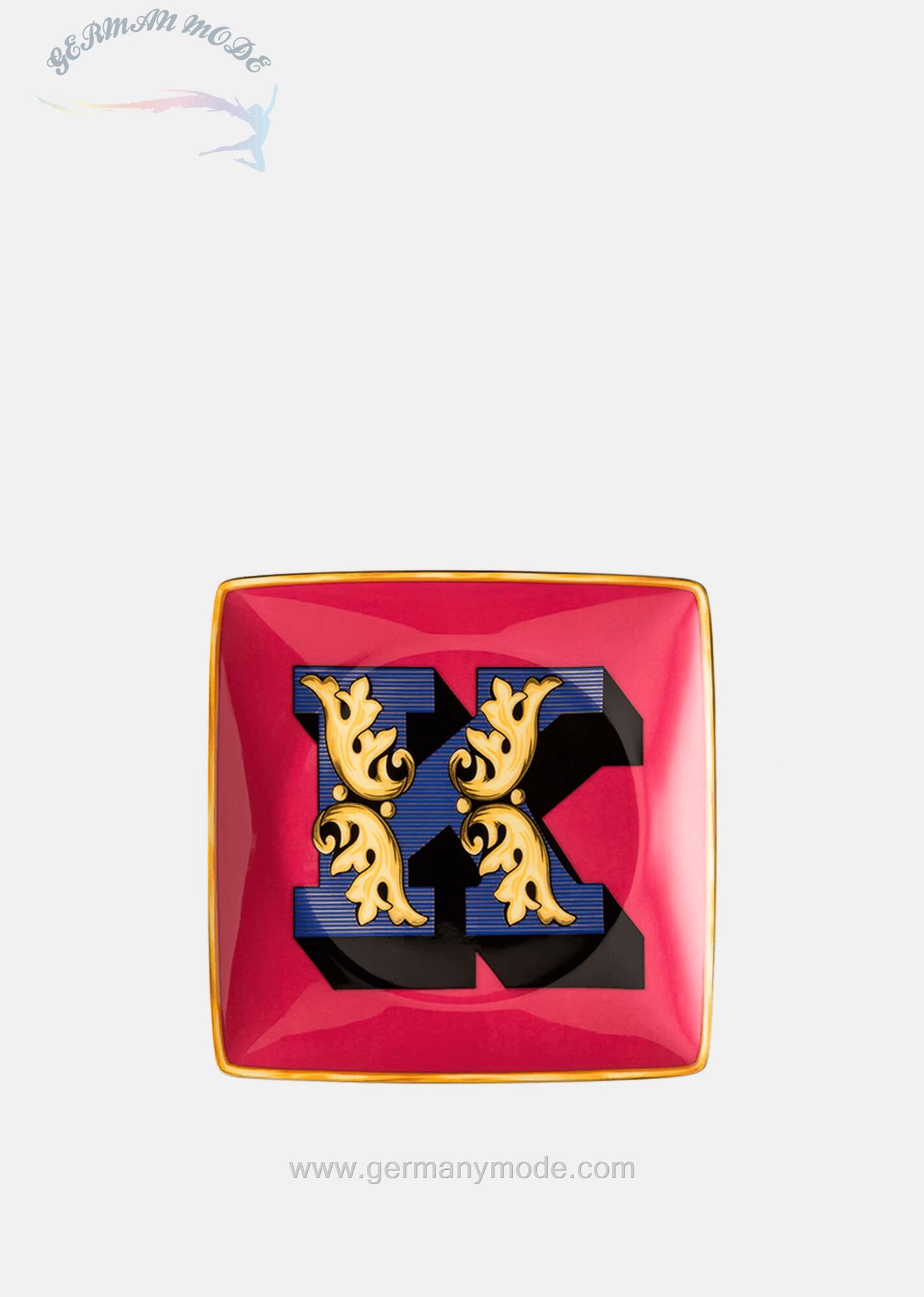 بشقاب دکوری ورساچه ایتالیا VERSACE ALPHABET UNTERTELLER K 12 CM