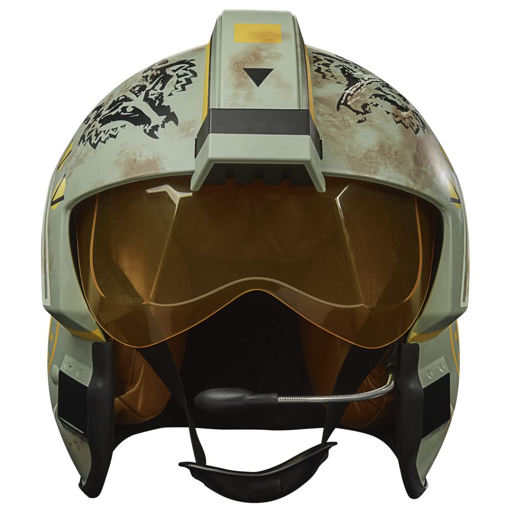 خرید از آمازون - Hasbro Star Wars The Black Series Trapper Wolf Electronic Helmet for Star Wars: The Mandalorian for Role Play, Lights, Sounds, Multi, F5549
