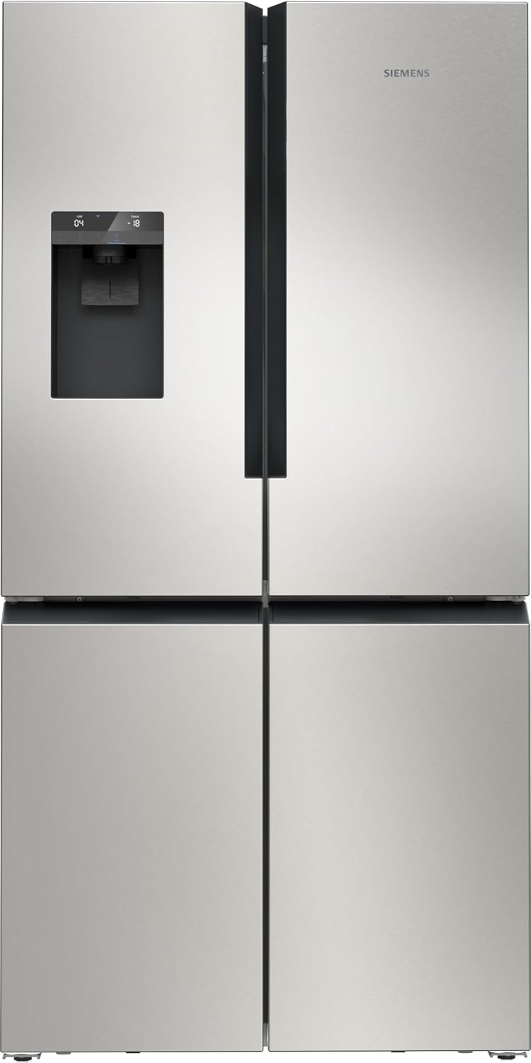 یخچال فریزر SIEMENS KF96DPPEA iQ700، 183 x 90.5 سانتی متر، خنک کننده 574 لیتر و انجماد 199 لیتر، noFrost، hyperFresh 0 درجه، نور LED، پنل پشتی شیشه ای روشن با جریان هوای چندگانه