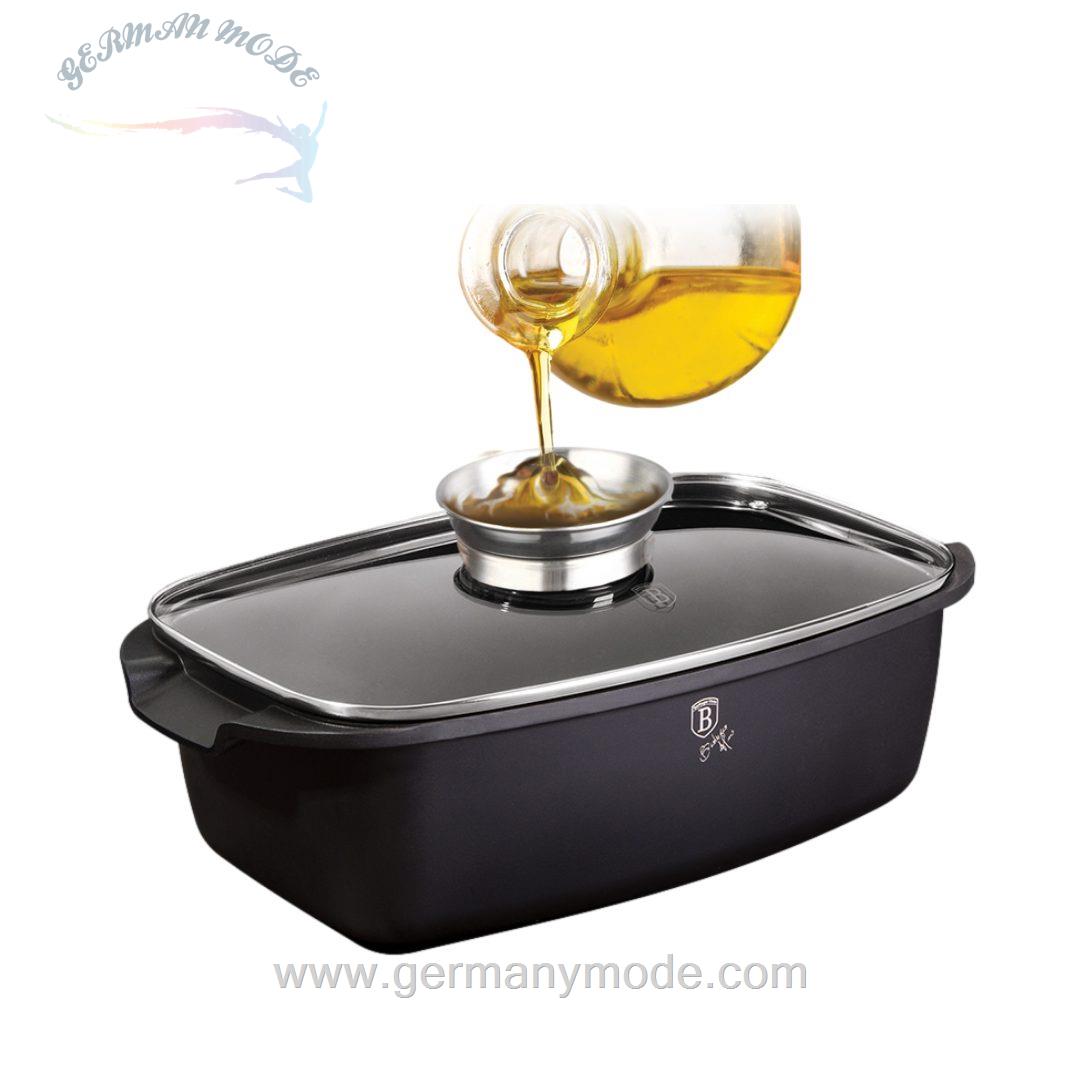 ماهیتابه کباب پز با درب شیشه ای برلینگر هاوس مجارستان BerlingerHaus CASSEROLE BERLINGER HAUS LP-KL-112P