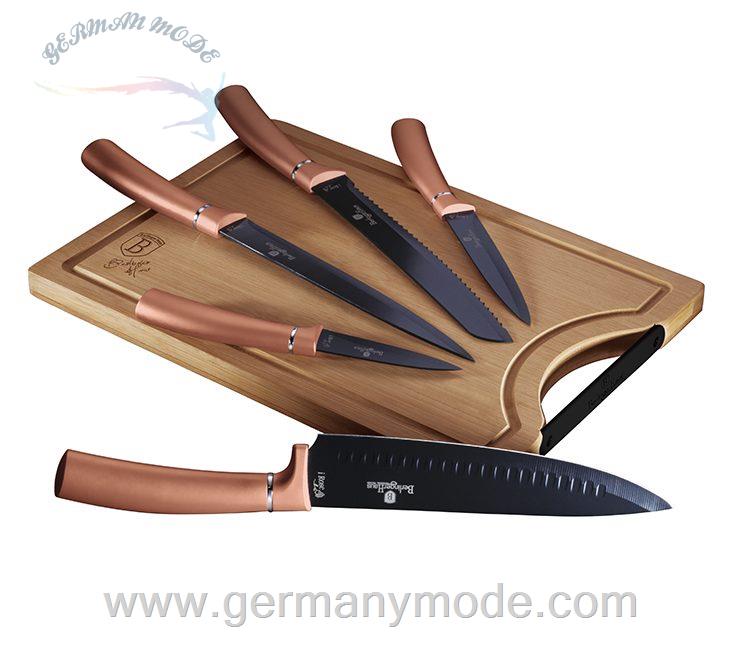 ست چاقو تخته برش بامبو برلینگر هاوس مجارستان BERLINGER HAUS KNIFE SET / BAMBOO CUTTING BOARD BH2575