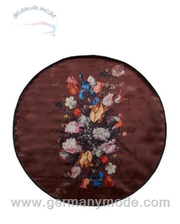 قالیچه گرد اسنزا هلند ESSENZA Beautiful Bouquet Braun Teppich klein
