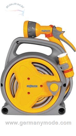قرقره شیلنگ جمع کن زمینی و شیلنگ 10 متری حوزلاک Hozelock Schlauchtrommel Pico Reel 10 m gelb/grau