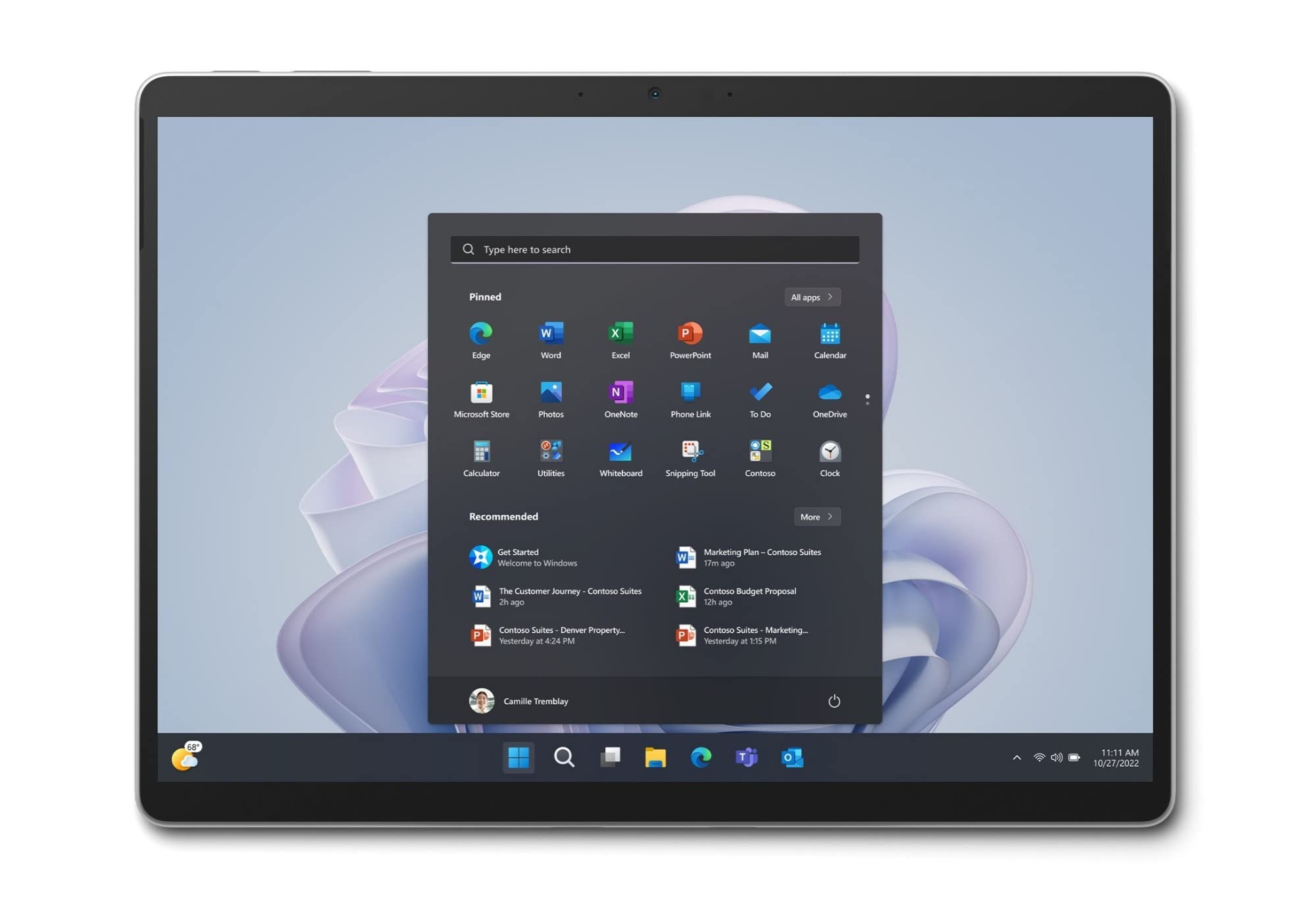 خرید از آمازون - Microsoft Surface Pro 9 256 GB 33 cm (13 Zoll) Intel® Core™ i7 16 گیگابایت Wi-Fi 6E (802.11ax) Windows 11 Pro Platin