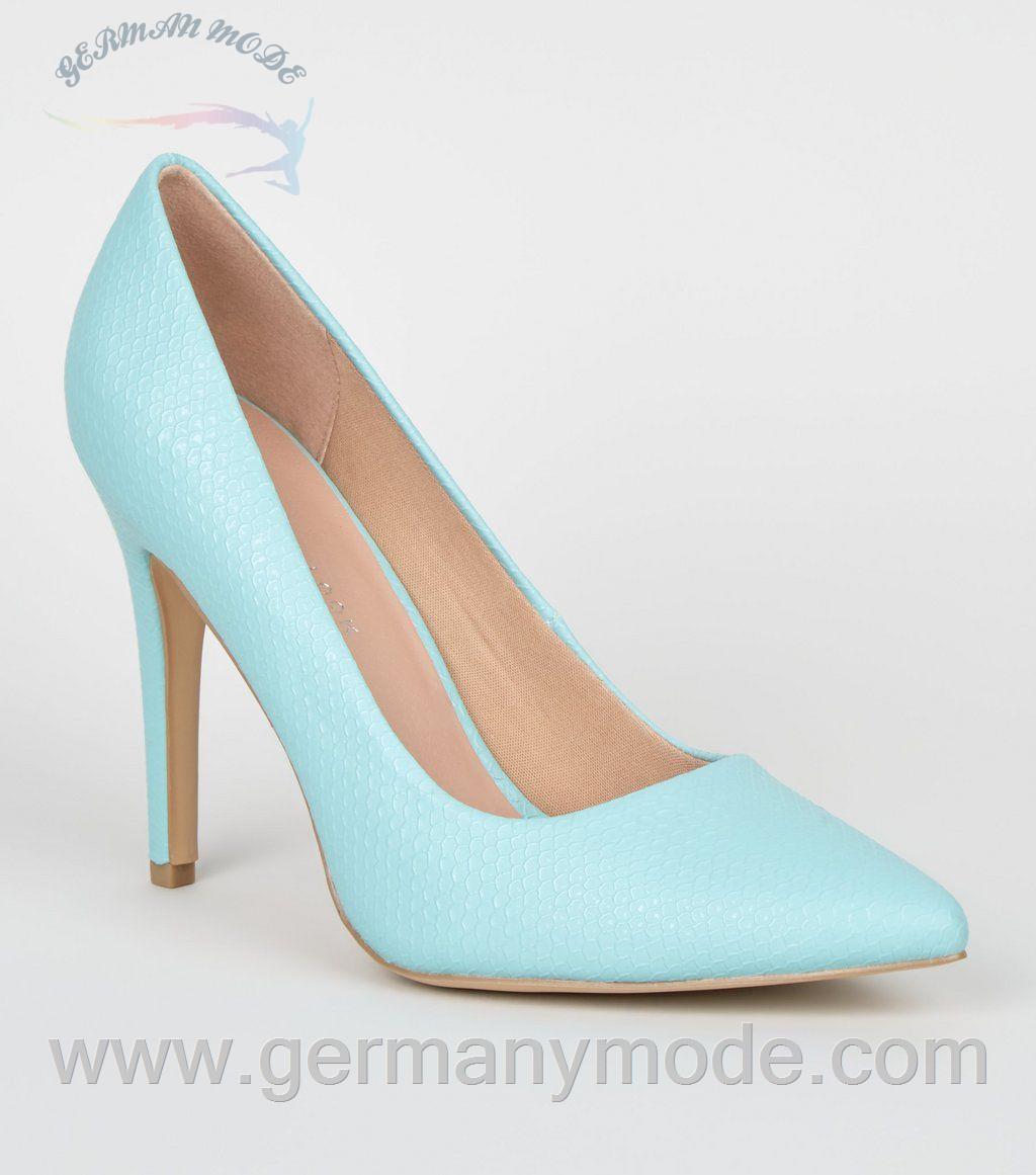 کفش مجلسی زنانه نیولوک (انگلستان) Wide Fit Mint Green Faux Snake Stiletto Courts