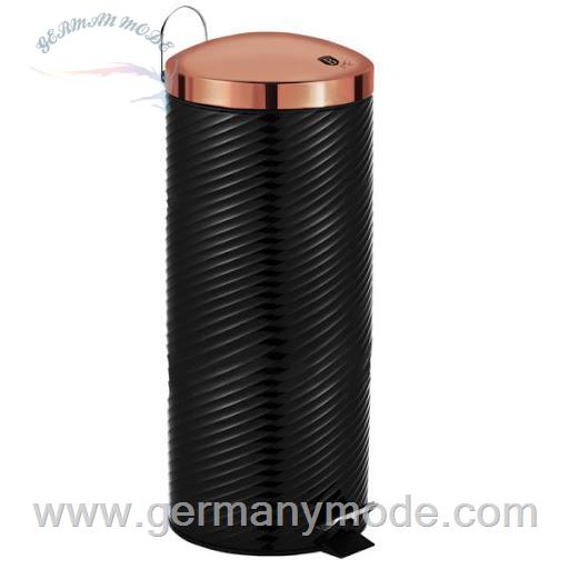 سطل زباله پدالی 12 لیتری برلینگر هاوس مجارستان BERLINGER HAUS PEDAL BIN 12L BH/1732 BLACK ROSE GOLD COLLECTION