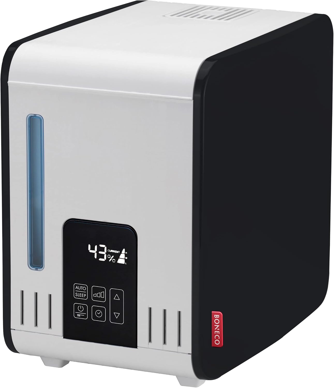 رطوبت ساز BONECO S450 رطوبت ساز مخزن آب 7 لیتری I اتاق تا 100 متر مربع I عملکرد رایحه I لمس عملکرد I حالت خودکار و تایمر I حالت تمیز کردن قابل برنامه ریزی