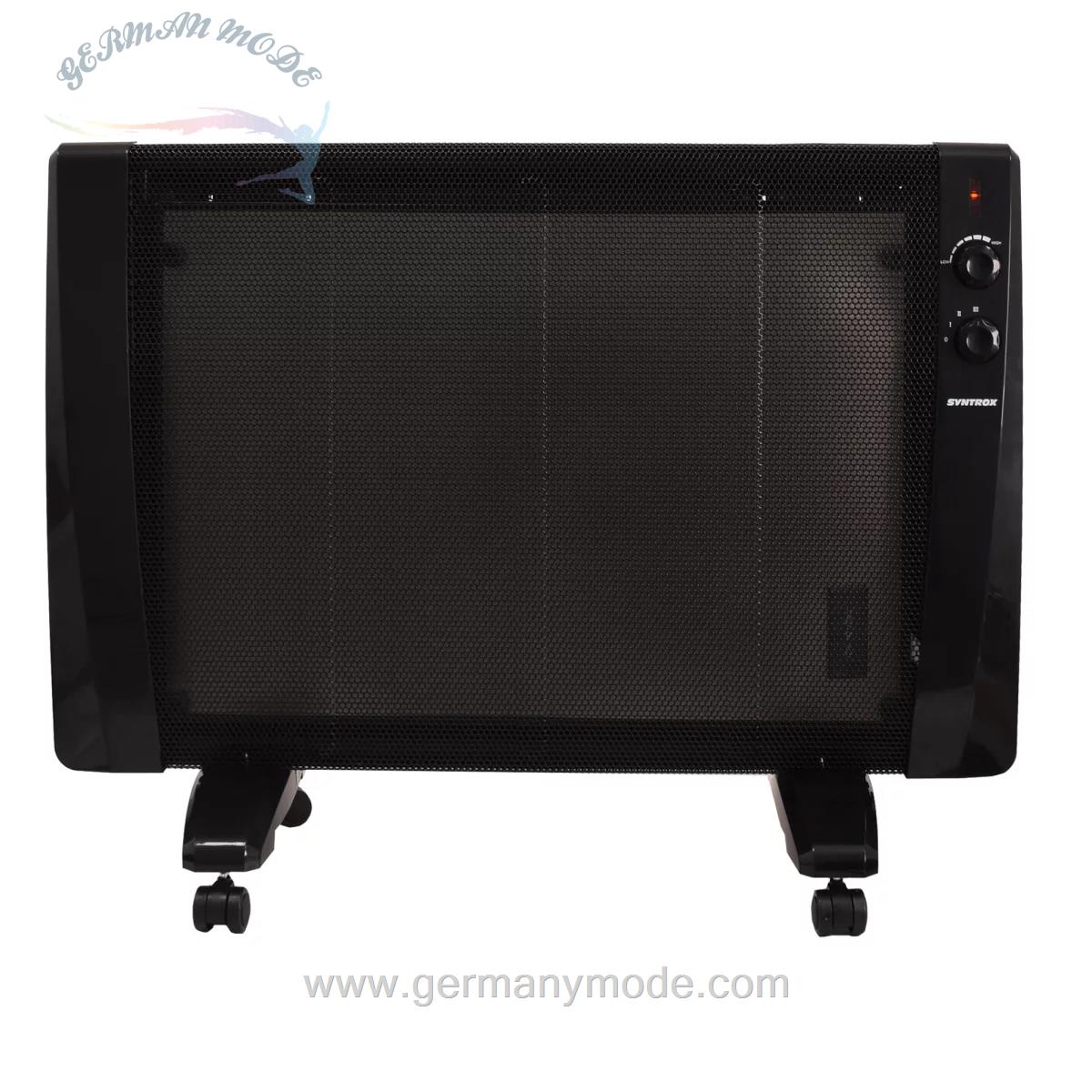 بخاری برقی مادون قرمز دیواری پایه دار سینتروکس آلمان Syntrox Germany Wärmewelle Dubhe Heizgerät 2400W Infrarot Stand Wandgerät schwarz