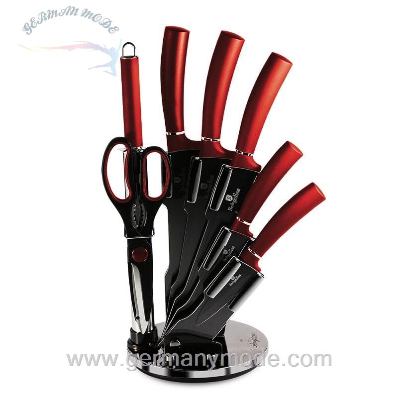 ست چاقو آشپزخانه 8 پارچه برلینگر هاوس مجارستان BERLINGER HAUS 8-PIECE KNIFE SET BH/2562 BURGUNDY COLLECTION