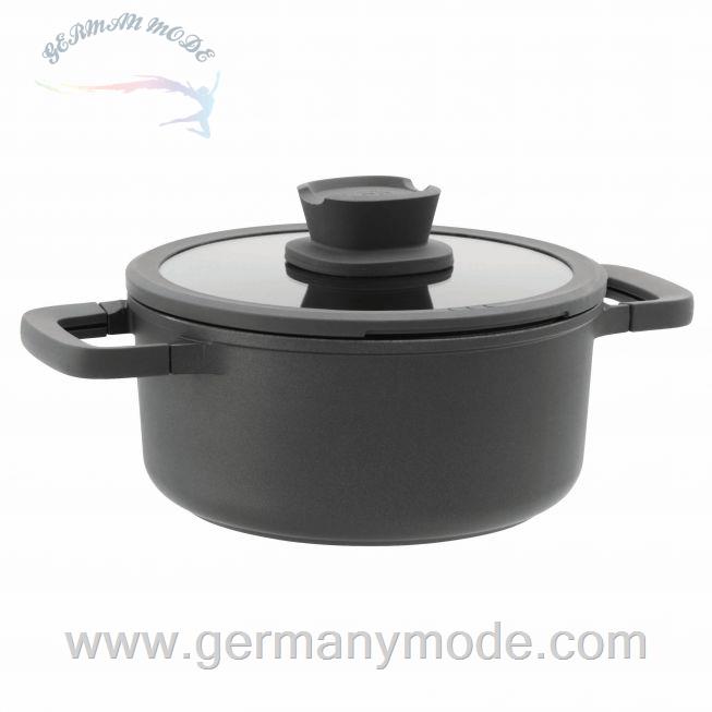 قابلمه 20 سانت درب دار برگهف بلژیک Berghoff Kochtopf mit Deckel Stone 20 cm - Leo