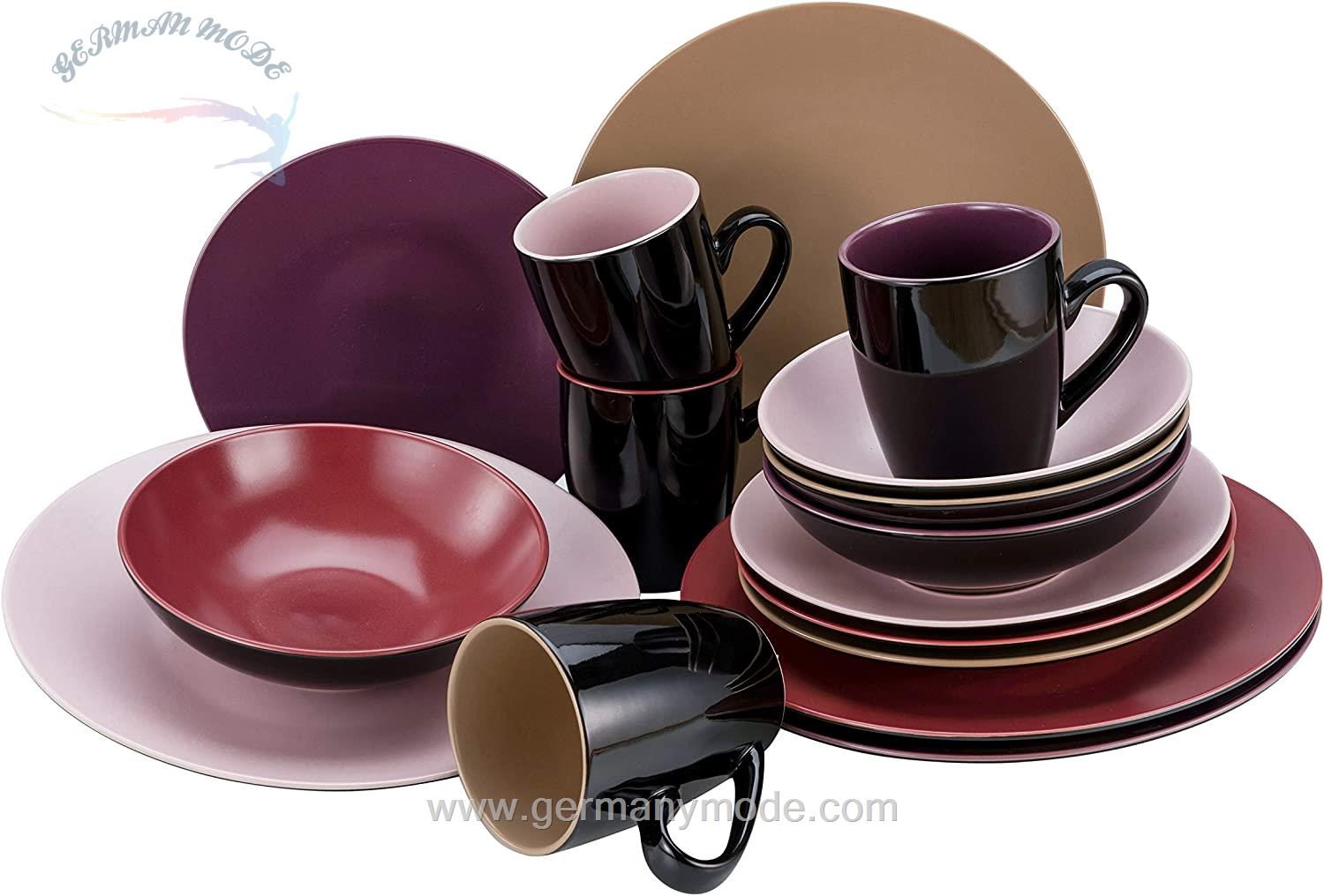 سرویس غذاخوری سرامیک 16 پارچه 4 نفره کراتیبل CreaTable Kombiservice Very Berry (16-tlg.)