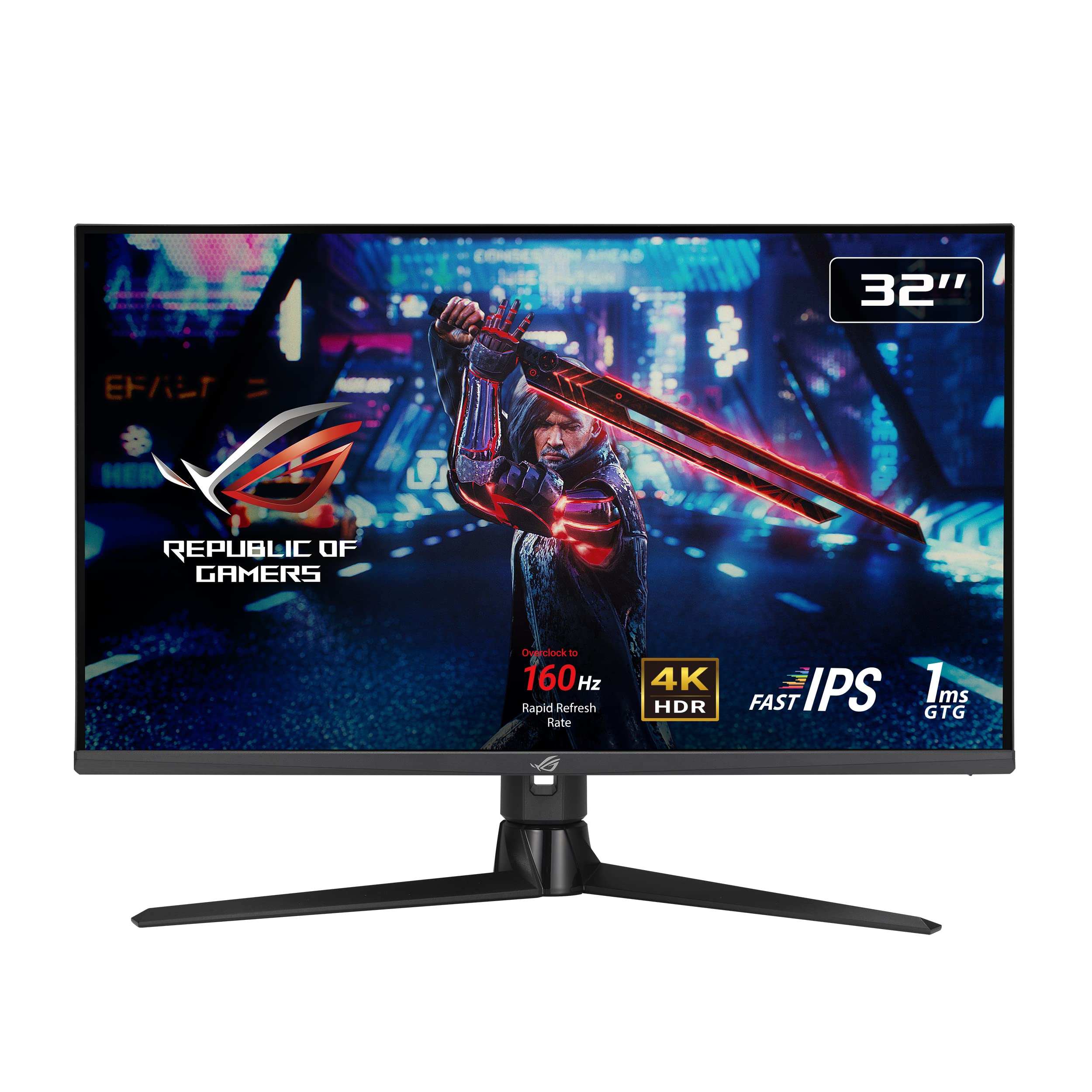 خرید از آمازون - ASUS ROG Strix XG32UQ - 32 Zoll 4k UHD Gaming مانیتور - 160 هرتز، 1 میلی‌ثانیه GtG، Freesync Premium Pro و G-Sync، DisplayHDR 600 - پنل سریع IPS، 16:9، 3840 x 2160، USB2، DP 1، HDMI. ergonomisch 32" UHD 4K صفحه نمایش HDR 600 160Hz Fast-IPS، HDMI 2.1