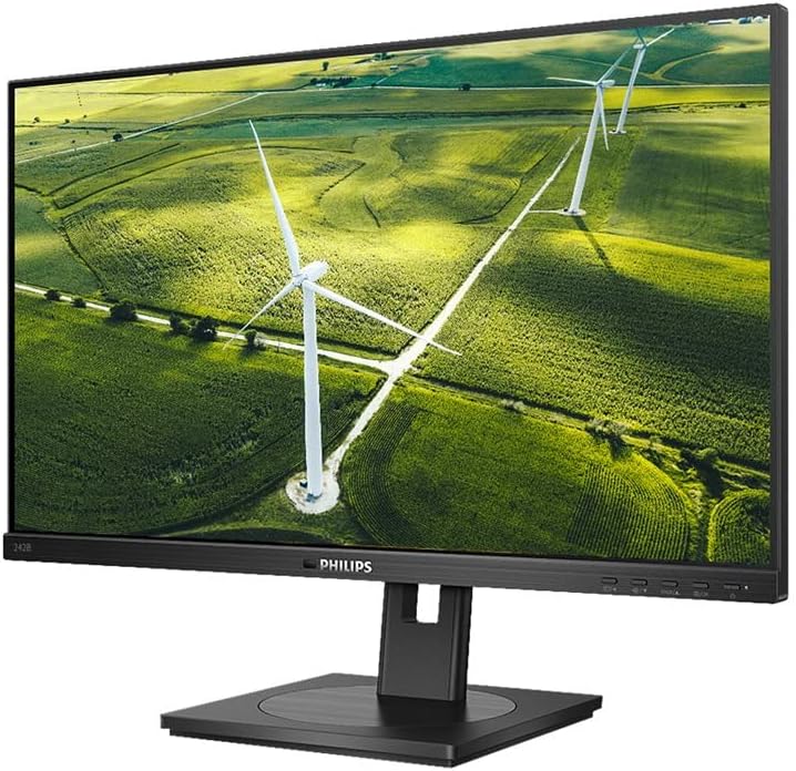 مانیتور 24 اینچ فیلیپس هلند PHILIPS 242B1G - 24 Zoll قابلیت تنظیم ارتفاع (۱۹۲۰x۱۰۸۰، ۷۵ هرتز، VGA، DVI، HDMI، DisplayPort، هاب USB) مشکی بدون وب‌کم مشکی ۷۵ هرتز