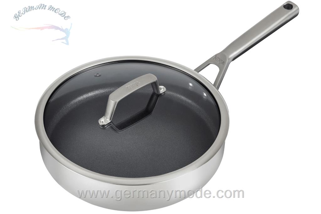 تابه 26 سانتی درب دار نینجا آمریکا Ninja Zerostick Edelstahl-Sauteuse 26 cm