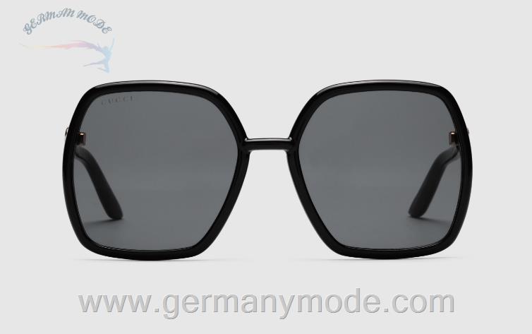 عینک آفتابی زنانه گوچی ایتالیا GUCCI Sonnenbrille mit eckigem Rahmen 648607 J1691 1012