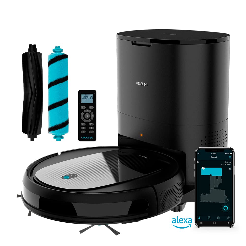 جارو رباتیک سکوتک اسپانیا Cecotec با پایه خود تخلیه شونده Conga 2290 Ultra Home اپلیکیشن با نقشه، الکسا و دستیار گوگل