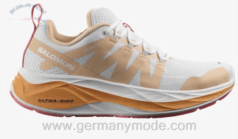 کتانی ورزشی زنانه سالامون فرانسه SALOMON GLIDE MAX Laufschuhe Damen White Almond Cream Tea Rose