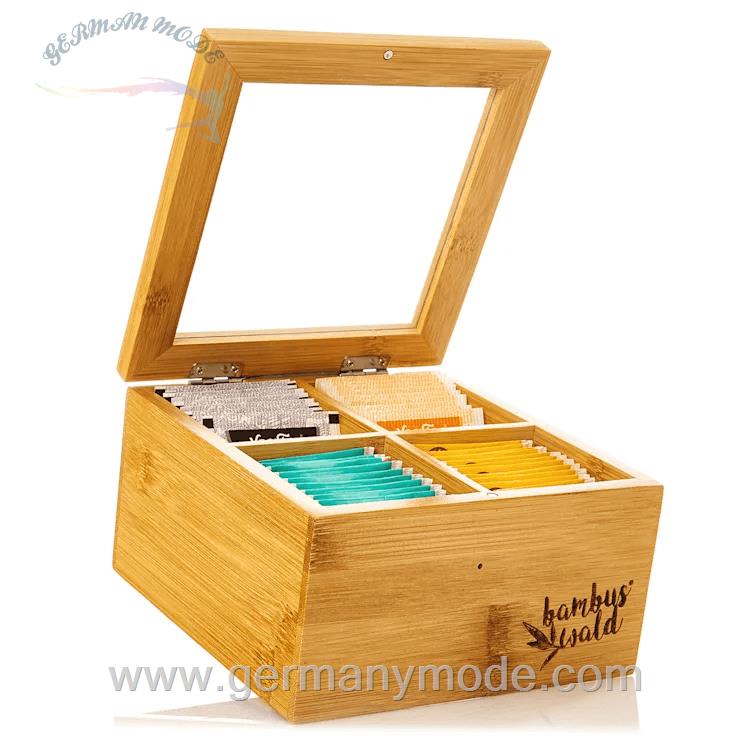 جعبه تی بگ پذیرایی کلارشتاین آلمان Klarstein Teebox Teekasten Bambus