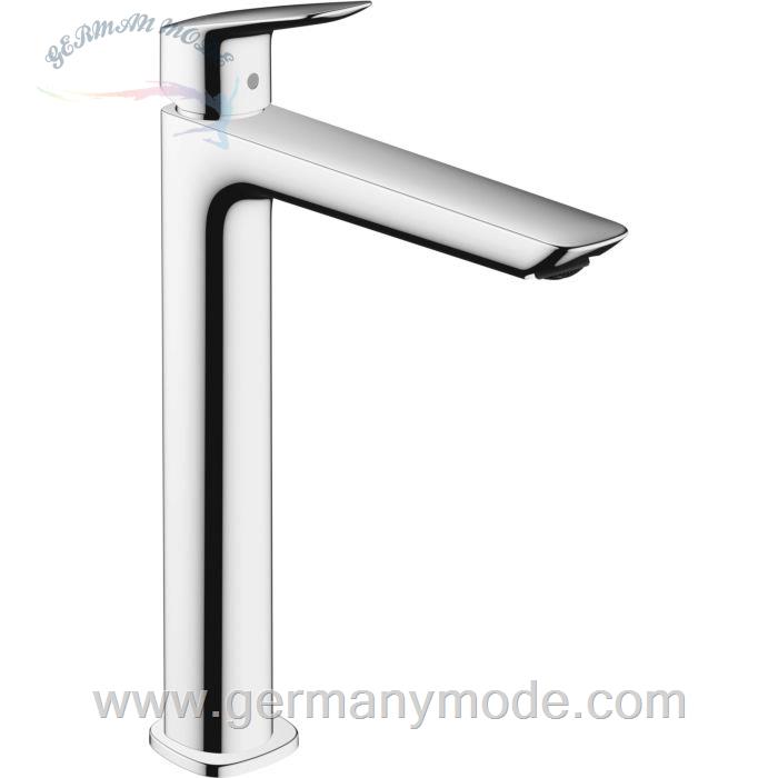شیر مخلوط روشویی پایه بلند هانس گروهه آلمان Hansgrohe Logis 240 mit Zugstangen Ablaufgarnitur chrom 71257000