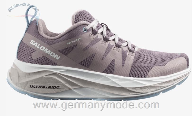 کتانی ورزشی زنانه سالامون فرانسه SALOMON GLIDE MAX Laufschuhe Damen Moonscape White Angel Falls