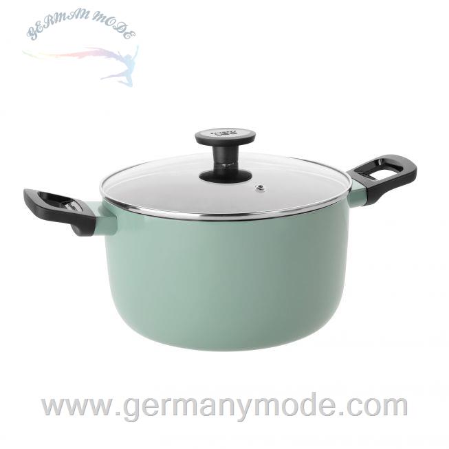 قابلمه 24 در 14سانت درب دار برگهف بلژیک Berghoff Grossraumtopf mit Deckel Sage 24x14cm - Leo