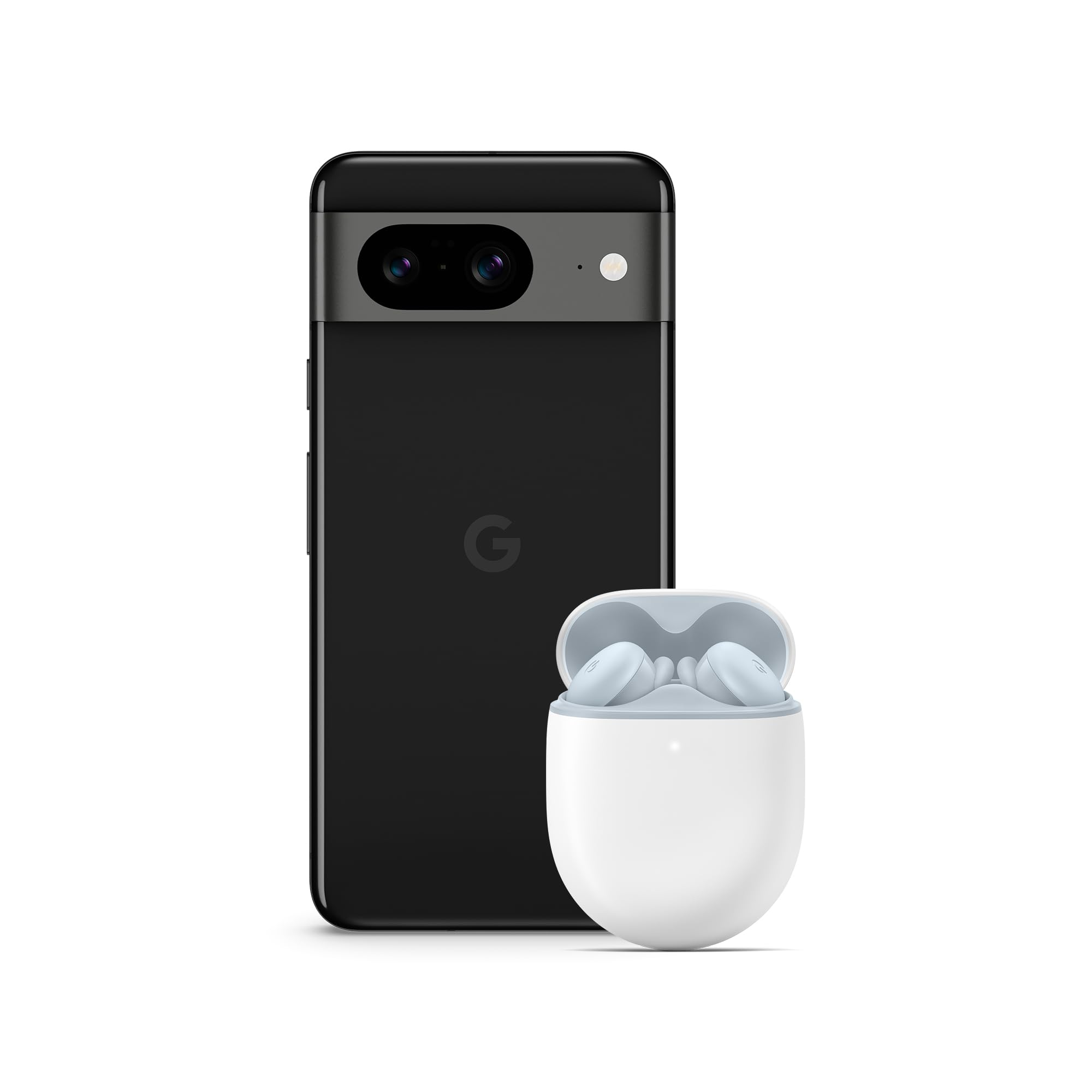 خرید از آمازون - Google Pixel 8 128GB، Obsidian + Buds A Blue mit Arctic Blue Obsidian
