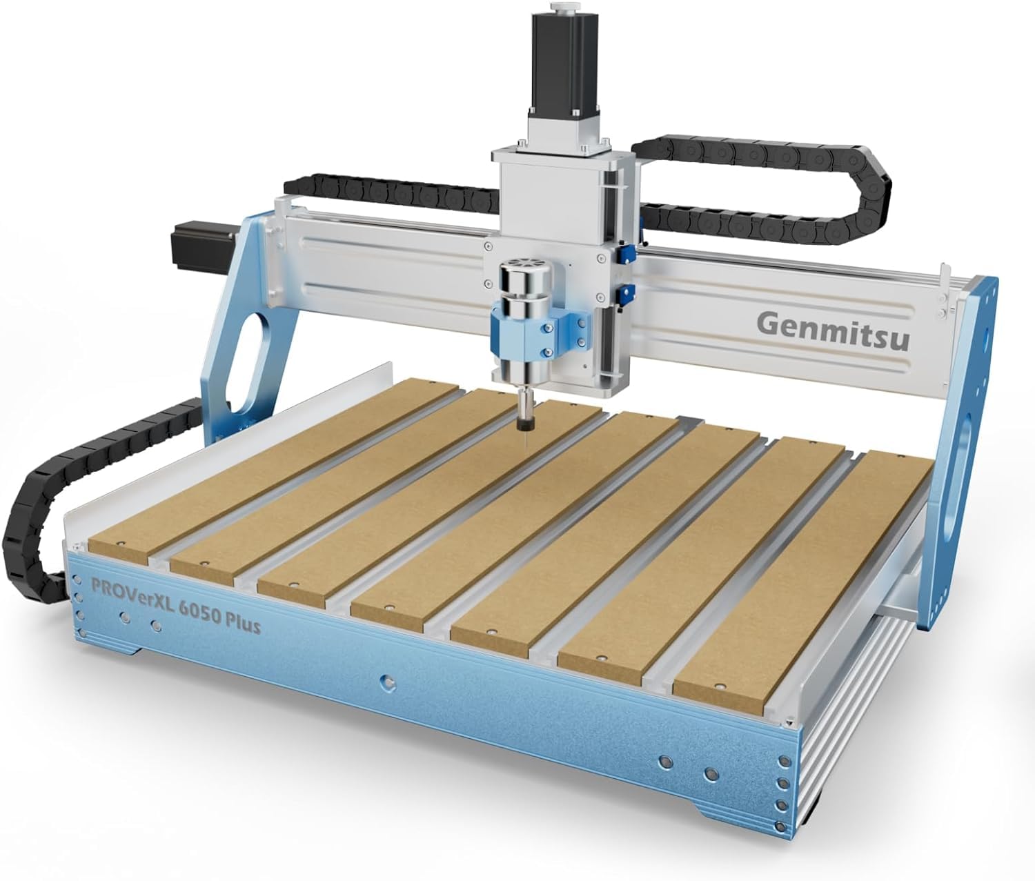 خرید از آمازون - دستگاه CNC Genmitsu PROVerXL 6050 Plus برای حکاکی فلز، چوب، اکریلیک، ام دی اف، کنترل GRBL، فرز سه محوره، برش، دستگاه فرز CNC، میز هیبریدی، منطقه کار 600 x 500 x 115 میلی متر