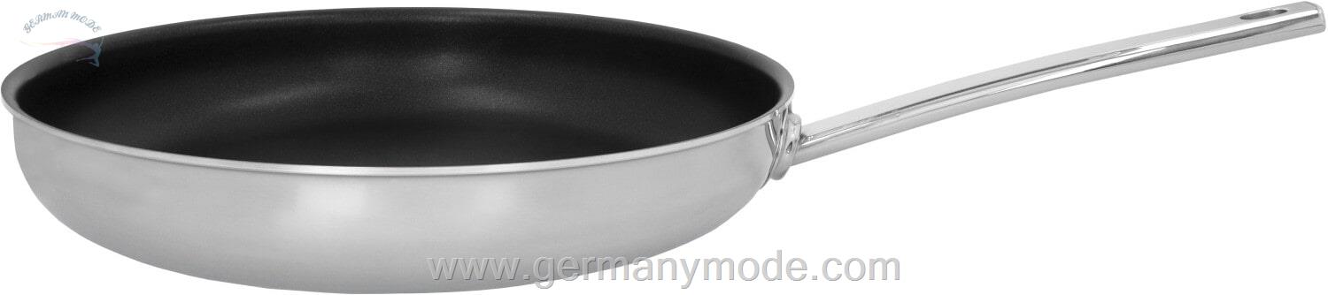 ماهیتابه 32 سانت فولاد ضد زنگ دمایر بلژیک Demeyere Ecoline 5 Bratpfanne 18/10 Edelstahl silber-schwarz 32 cm