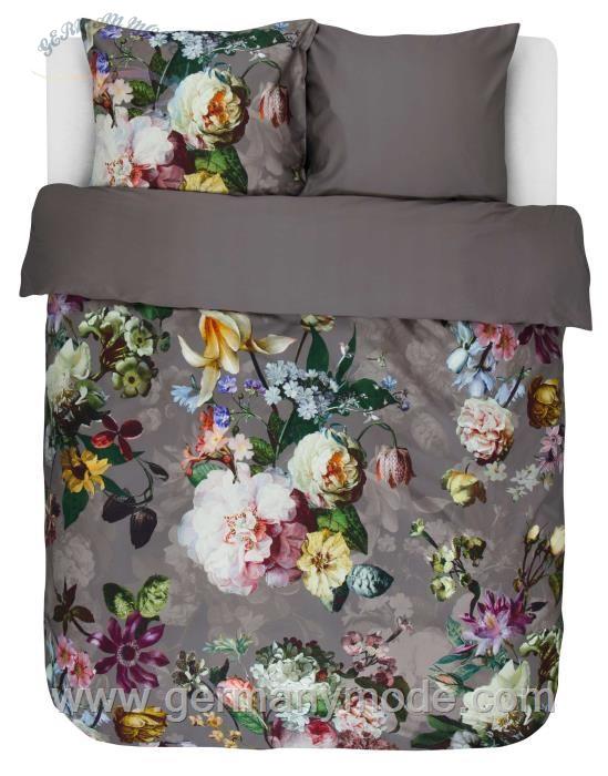 رو تختی اسنزا هلند ESSENZA Fleur Taupe Bettwäsche