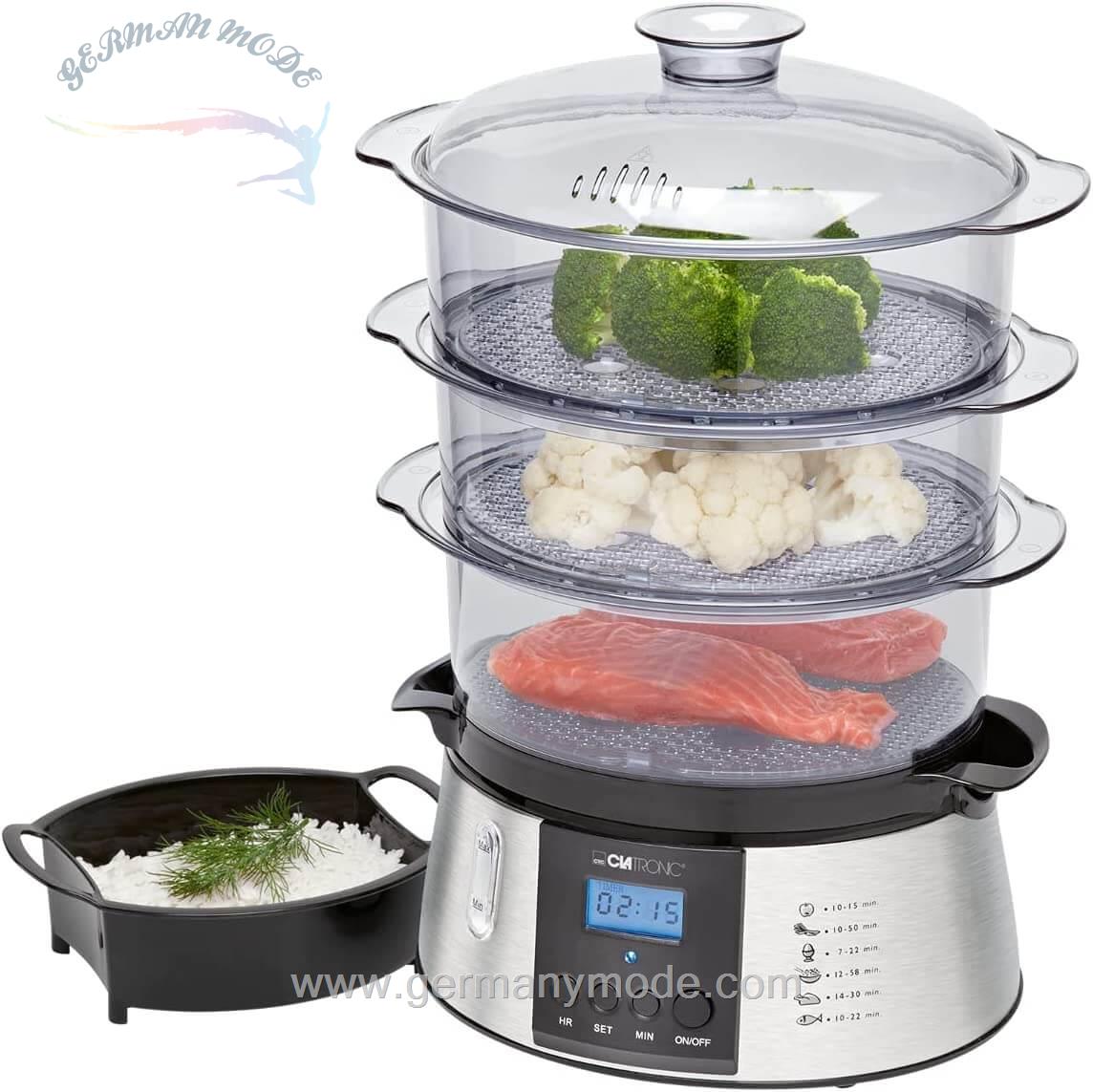بخار پز کلترونیک آلمان CLATRONIC Dampfgarer DG 3547 inox- 800 Watt