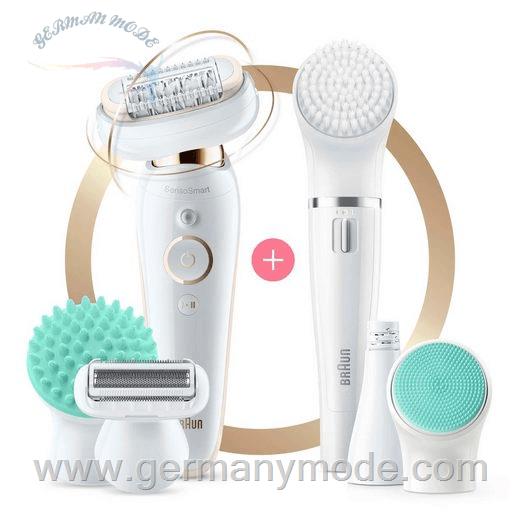 اپیلاتور مرطوب خشک و برس شستشو صورت براون آلمان Braun Silk épil 9 Flex SES 9300 3D BS