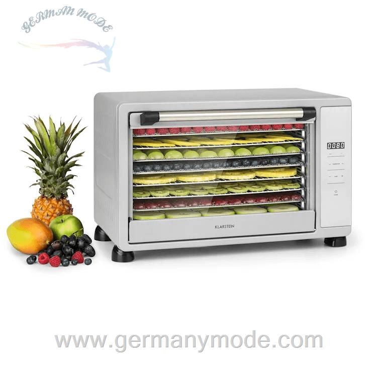 خشک کن میوه کلارشتاین آلمان Klarstein Mega Jerky Dörrautomat 8 Etagen Silber 80 C 650 watt