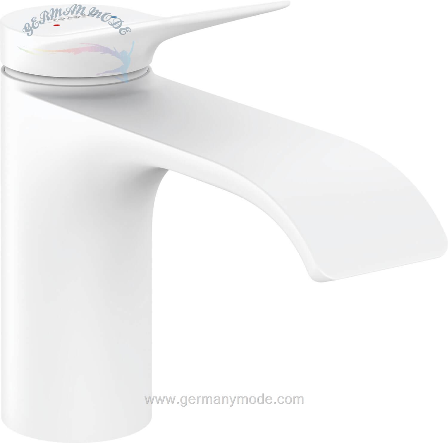 شیر مخلوط روشویی پایه کوتاه هانس گروهه آلمان Hansgrohe Vivenis 80 ohne Ablaufgarnitur 75012 weiß matt 75012700