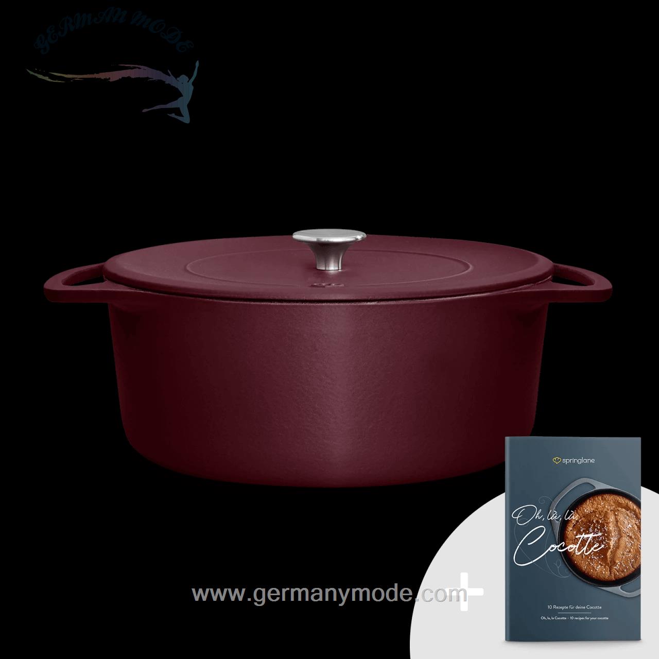 قابلمه چدنی 28 سانتی متری اسپرینگلن آلمان Springlane Gusseisen Cocotte rund 28 cm/rot