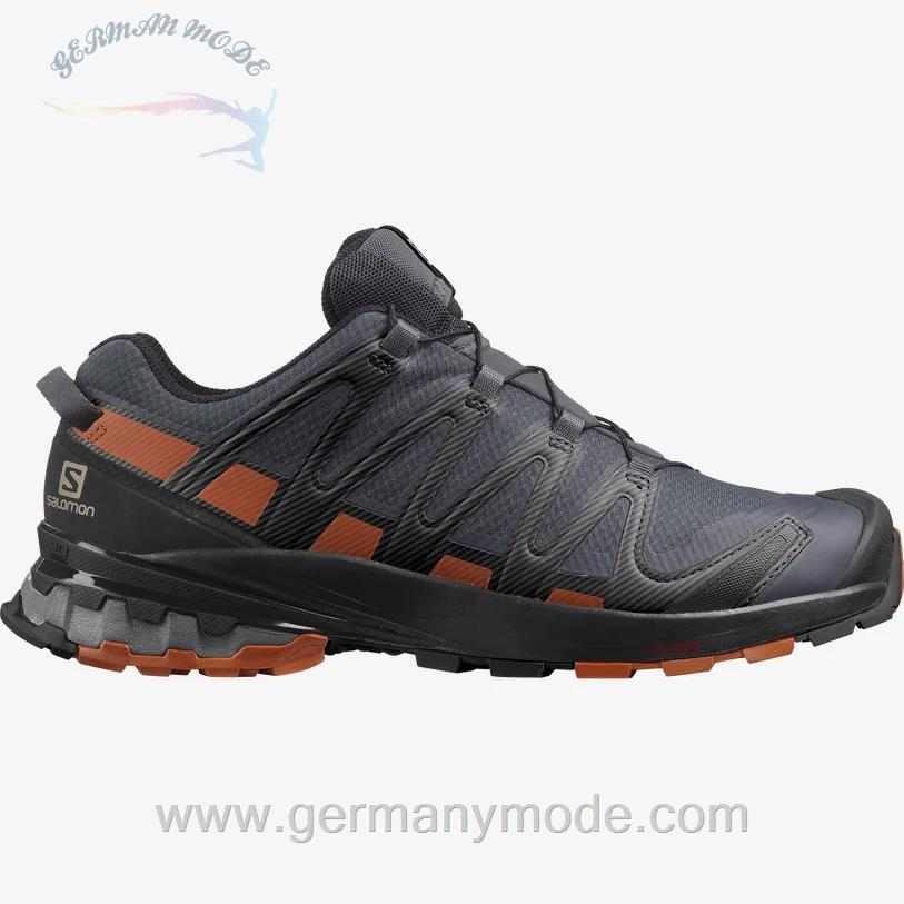 کتانی مردانه سالامون فرانسه SALOMON XA PRO 3D V8 GORE-TEX Trailrunning-Schuhe Herren Ebony / Caramel Cafe / Black