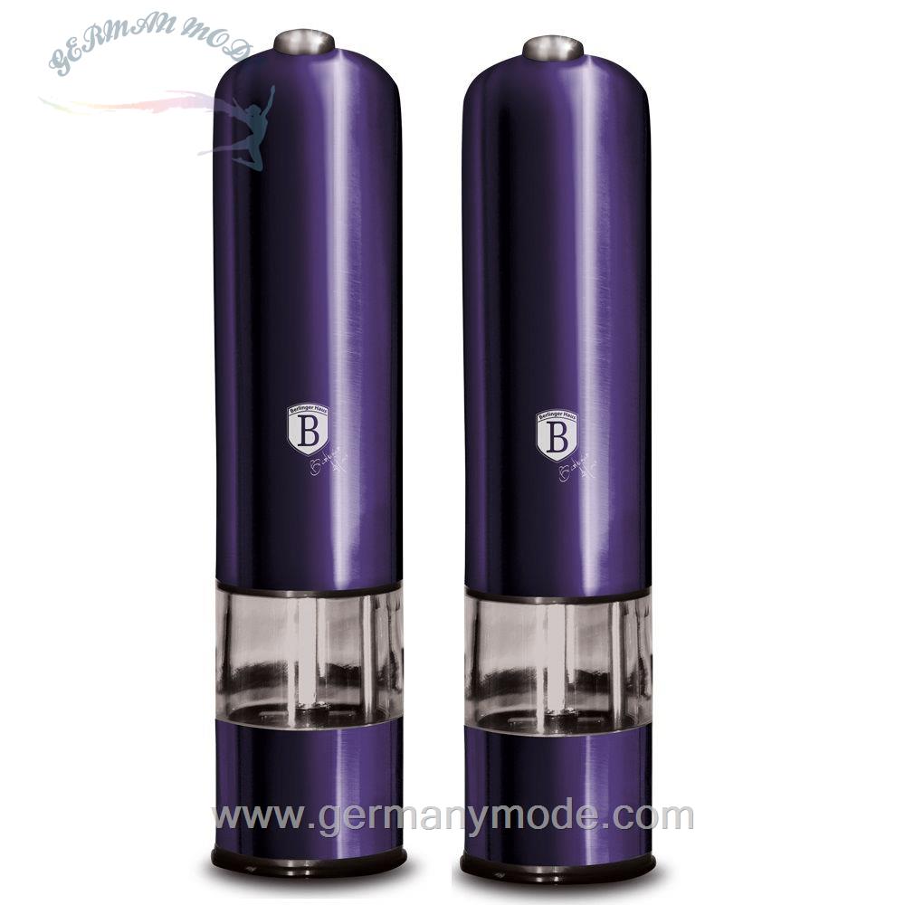 ست آسیاب نمک و فلفل برقی برلینگر هاوس مجارستان Berlinger Haus Electric Salt/ Pepper Mills BH/9289 Purple Eclipse Collection