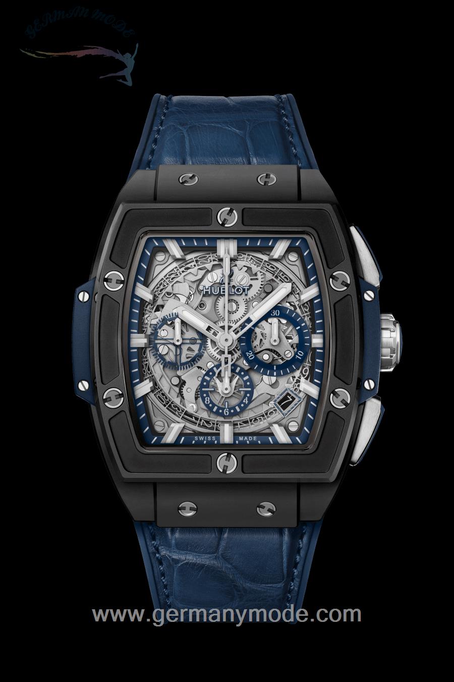 ساعت مچی مردانه هابلوت سوئیس HUBLOTCERAMIC BLUE 42MM