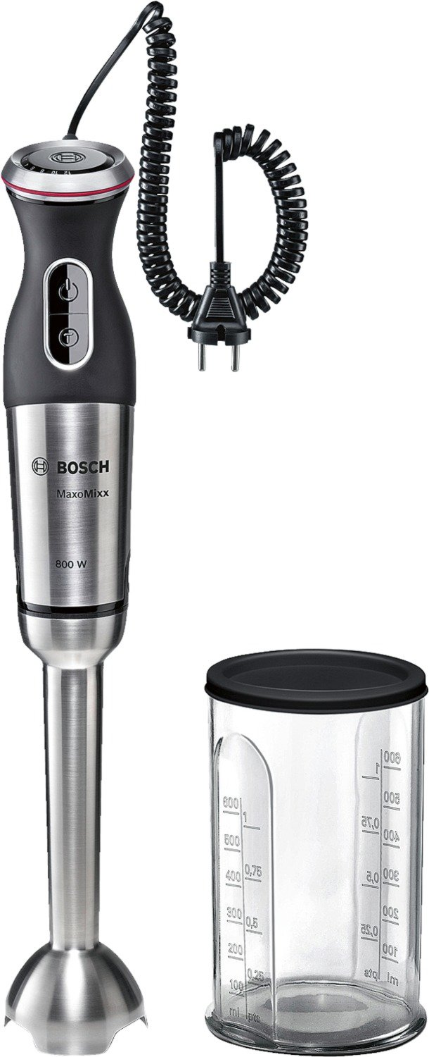 خرید از آمازون - مخلوط کن دستی Bosch MaxoMixx MSM88110 (800 وات، برس خورده) مشکی/استیل ضد زنگ بدون لوازم جانبی