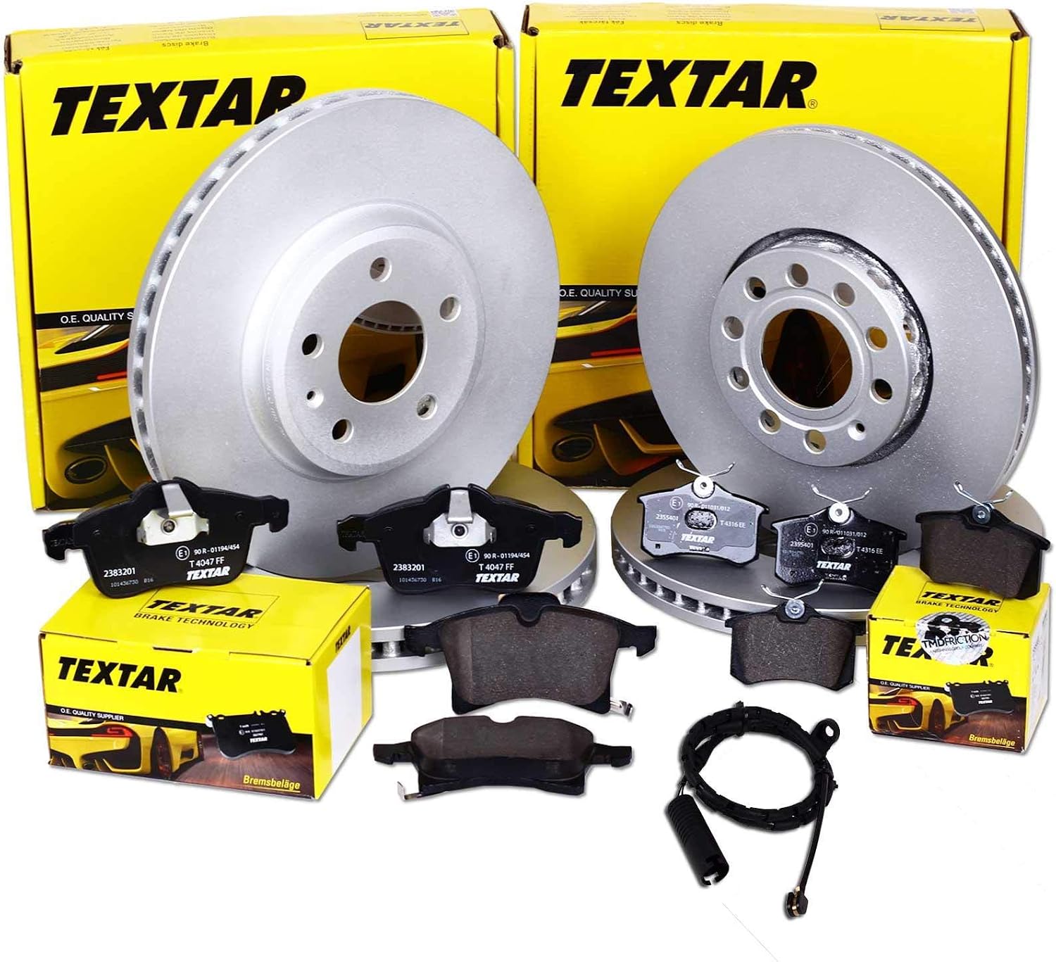دیسک چرخ لنت ترمز TEXTAR آئودی فولکس واگن ست ترمز TEXTAR شامل 4 دیسک ترمز، لنت‌های جلو و عقب به همراه حسگر سایش